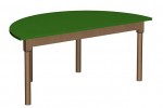 Stół przedszkolny/do żłobka półokrągły 1200x600