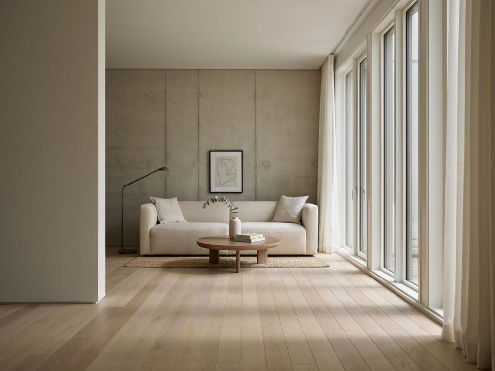 prosta biała sofa minimalistyczna