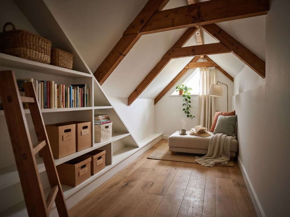 przechowywanie pod skosem dachu